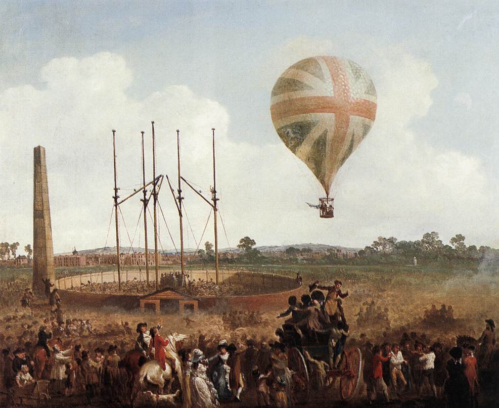 IBBETSON, Julius Caesar George Biggins' Ascent in Lunardi' Balloon sf